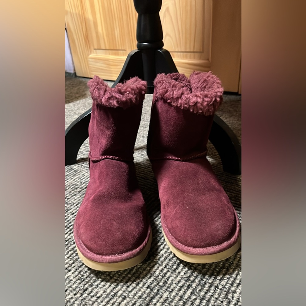 UGG Red Winter Boots with Plush Lining